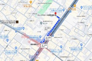 東京メトロ表参道駅からキレイサローネ表参道店へのアクセスMAP