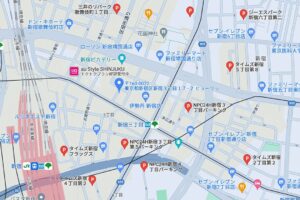 スリムビューティハウス新宿総本店の近隣パーキング地図