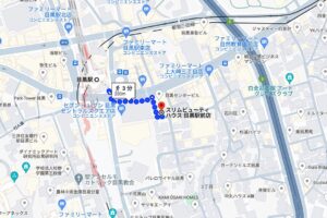 JR目黒駅からスリムビューティハウス目黒駅前店へのアクセスMAP画像