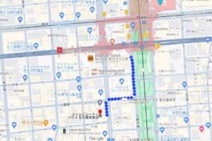 栄駅からスリムビューティハウス名古屋栄本店へのアクセスMAP画像
