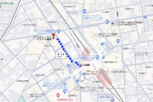 JR川越駅からスリムビューティハウス川越店へのアクセスMAP画像