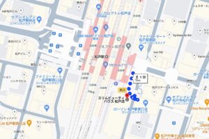松戸駅からスリムビューティハウス松戸店へのアクセスMAP画像